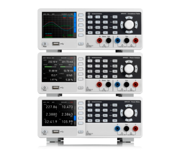 羅德與施瓦茨推出新型R&S NPA系列緊湊型功率分析儀可滿足所有功率測量要求(圖1)